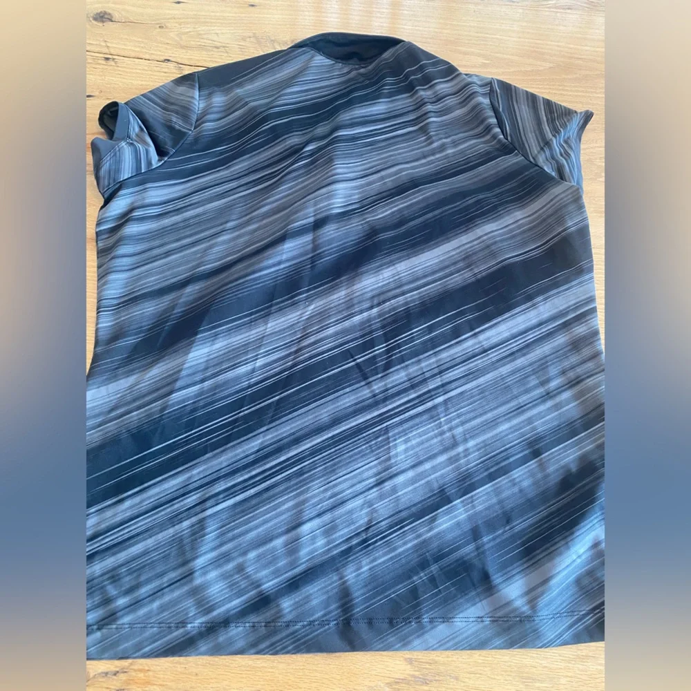 Nike Women's Short Sleeve Polo‎ - Black and Gray XL Preloved